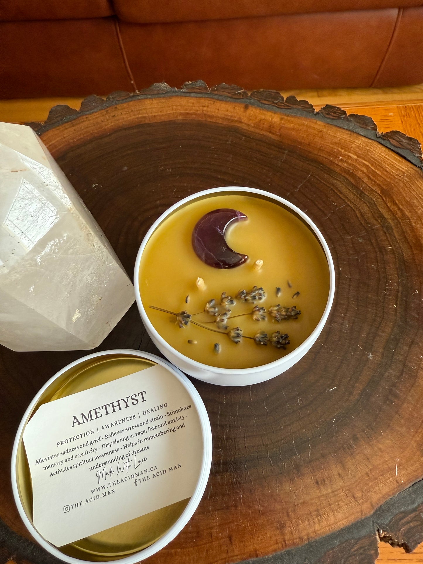 Amethyst Moon Candle