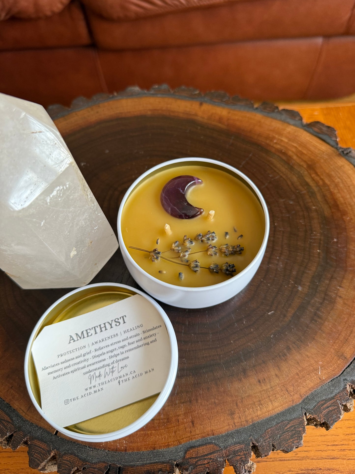 Amethyst Moon Candle
