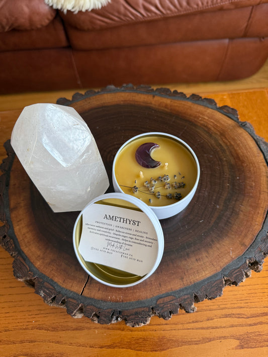 Amethyst Moon Candle