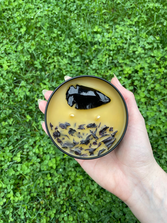 Arrowhead Obsidian Candles