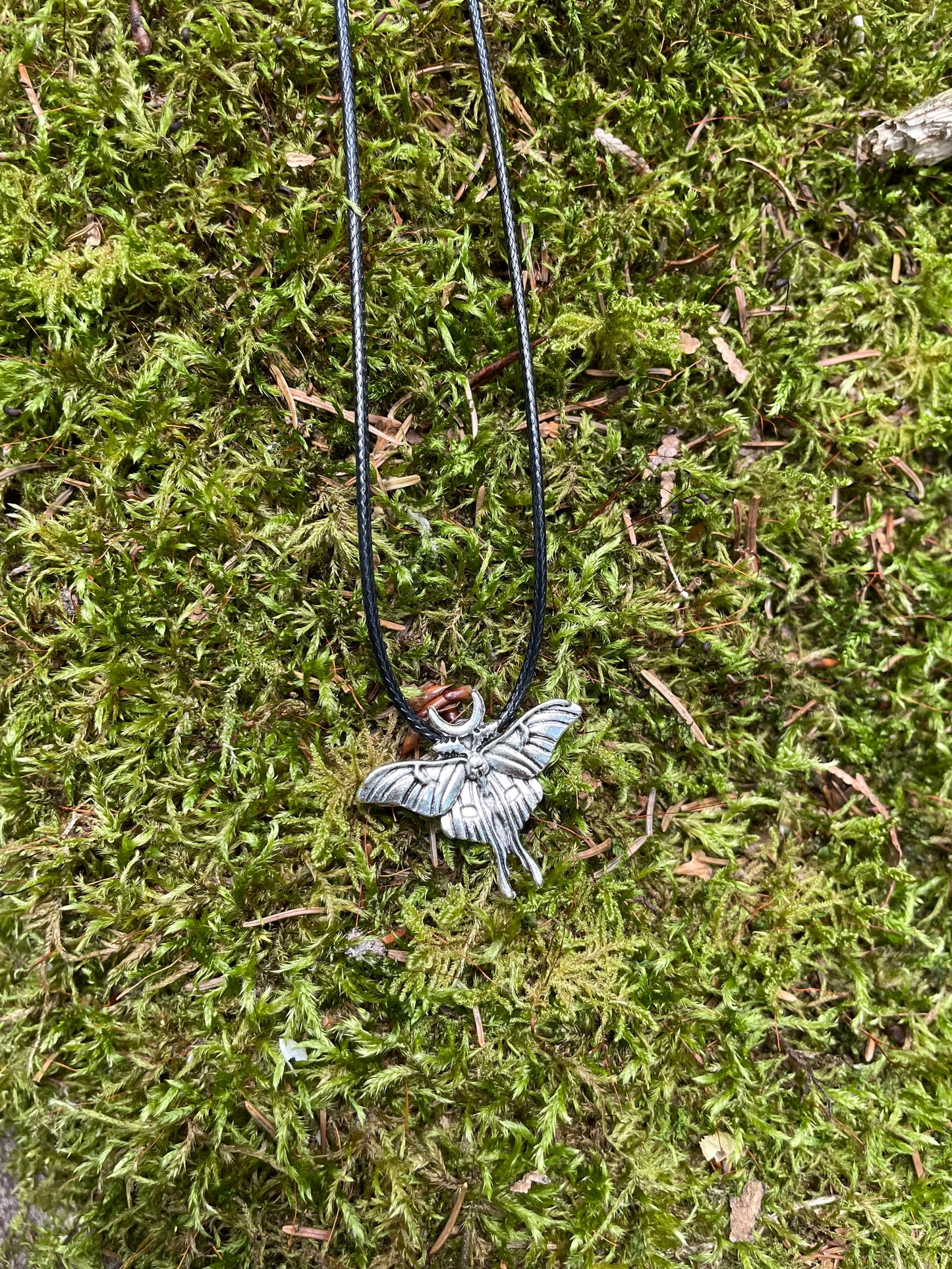 Moth and Mushroom Necklaces