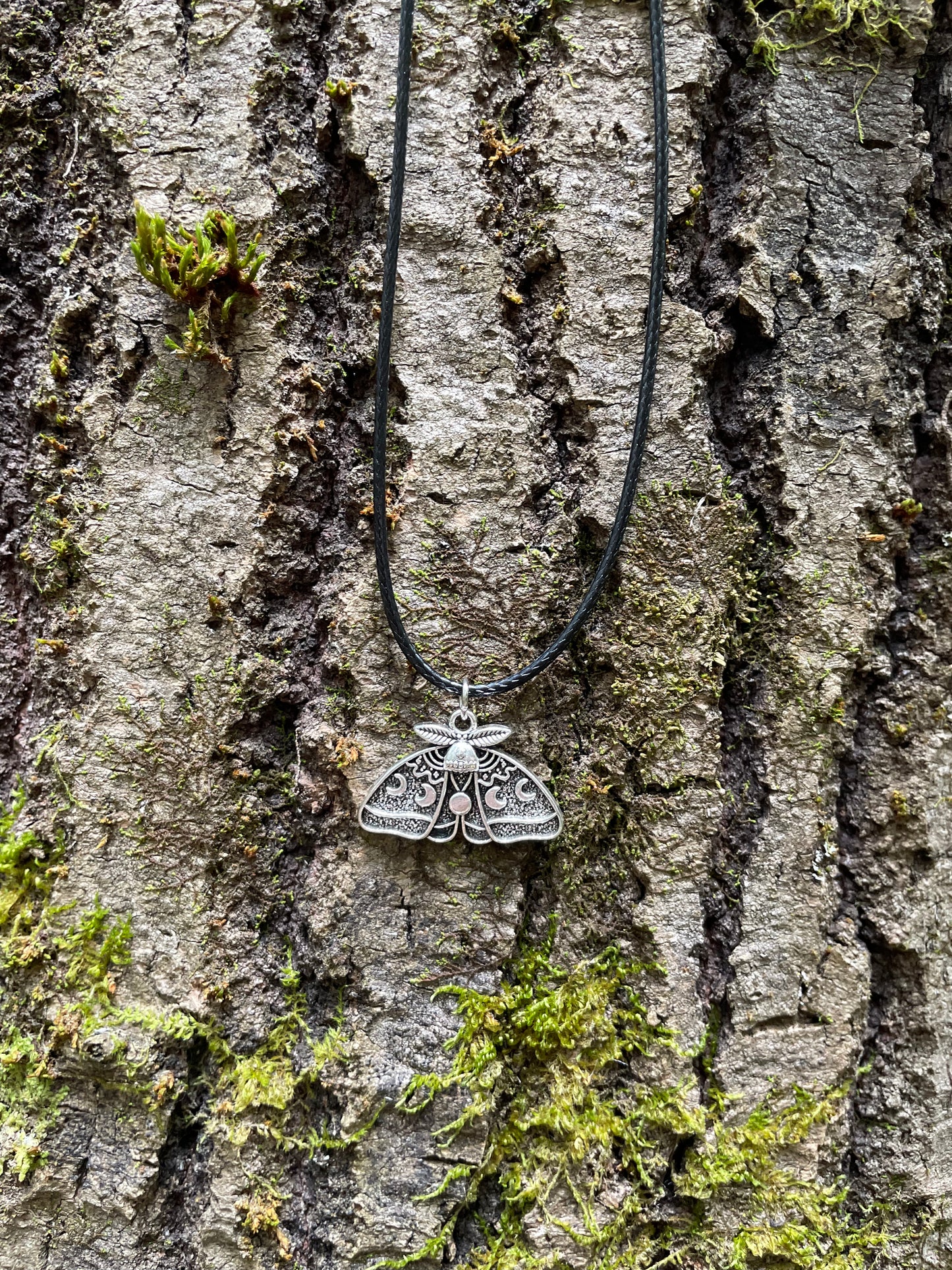 Moth and Mushroom Necklaces